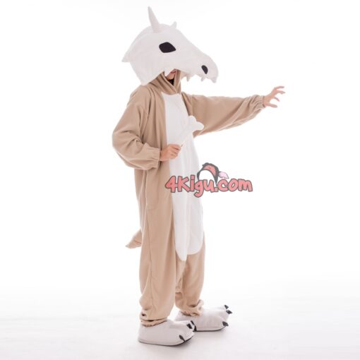 Custom Kigurumi Anime Cosplay Costume Handmade Bone Masked Dinosaur Onesie