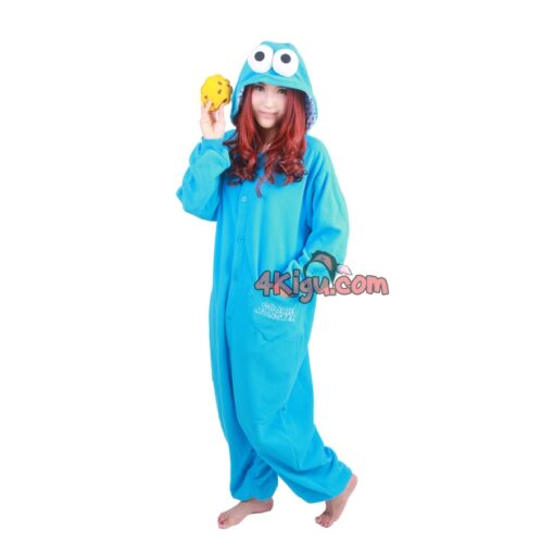 Kigurumi Character Onesie COOKIE MONSTER Pajamas