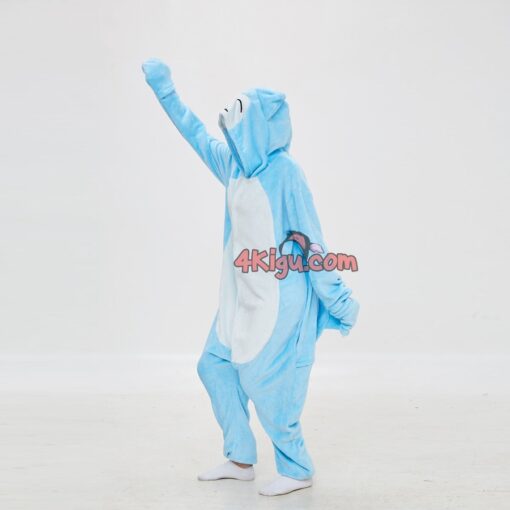 Flannel Sleep Bear Light Blue Kigurumi Jumpsuit - Image 3