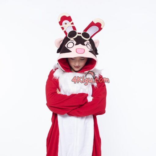 Amber Baron Bunny Kigurumi Character Cosplay Onesie - Image 4