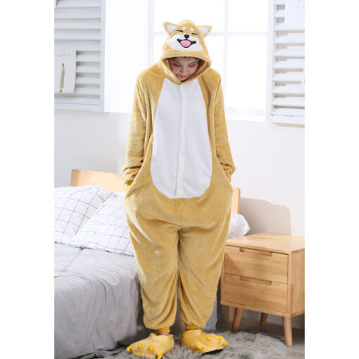 Flannel Shiba Inu Dog Kigurumi Outfits Animal Onesie - Image 4