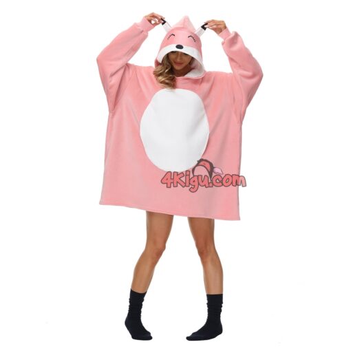 Wearable Blankets Adult Kigurumi Fox Otaku Hoodie - Image 4