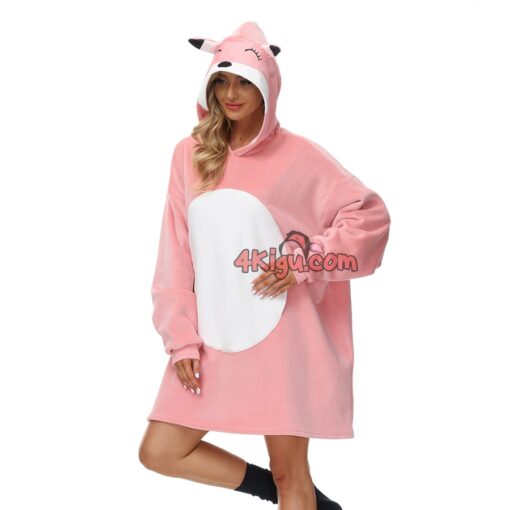 Wearable Blankets Adult Kigurumi Fox Otaku Hoodie