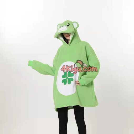 Goodluck Bear Hoodie Wearable Blankets Girl Kigurumi - Image 4