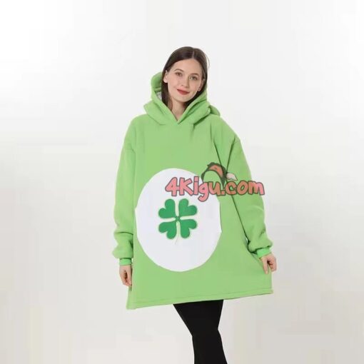 Goodluck Bear Hoodie Wearable Blankets Girl Kigurumi - Image 2