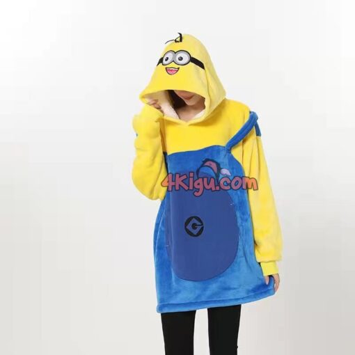 Minions Hoodie Wearable Blankets Adult Kigurumi - Image 3