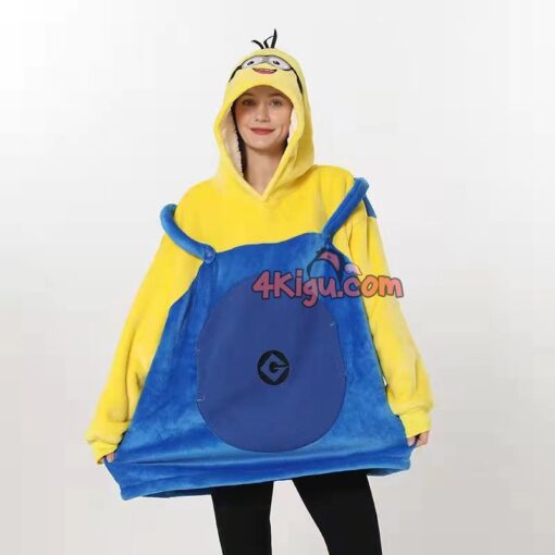 Minions Hoodie Wearable Blankets Adult Kigurumi - Image 4