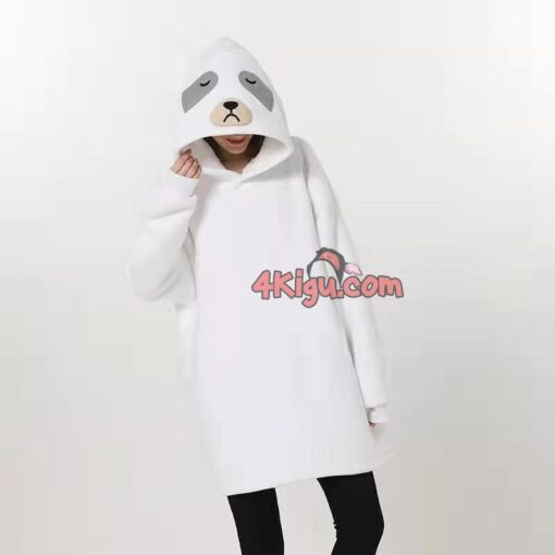 Polar Bear Hoodie Wearable Blankets Adult Kigurumi