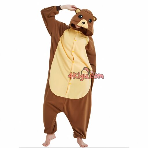 Brown Bear Kigurumi Animal Onesie For Adults - Image 2