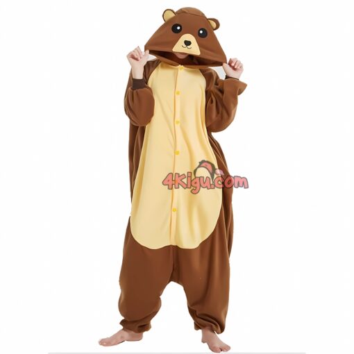 Brown Bear Kigurumi Animal Onesie For Adults - Image 3