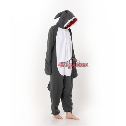 Grey Shark Kigurumi Funny Style Animal Onesies - Image 2