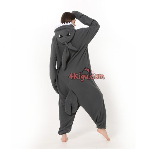 Grey Shark Kigurumi Funny Style Animal Onesies - Image 4