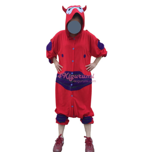 Red Baymax Combat Mode Kigurumi Pajamas