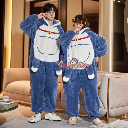 Robotic Cat Lovers Kigurumi Couple Pajamas - Image 3