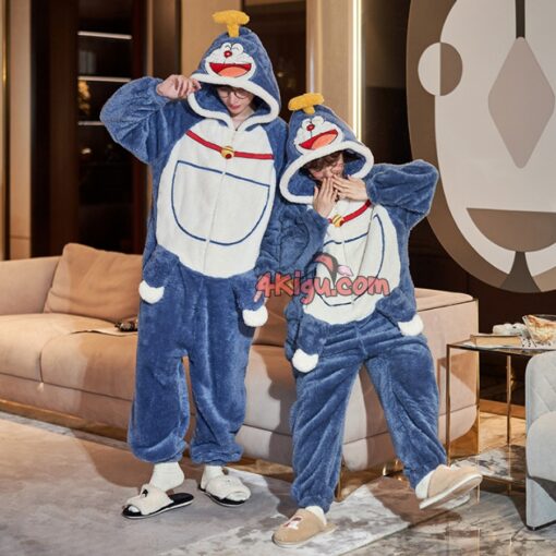 Robotic Cat Lovers Kigurumi Couple Pajamas - Image 2