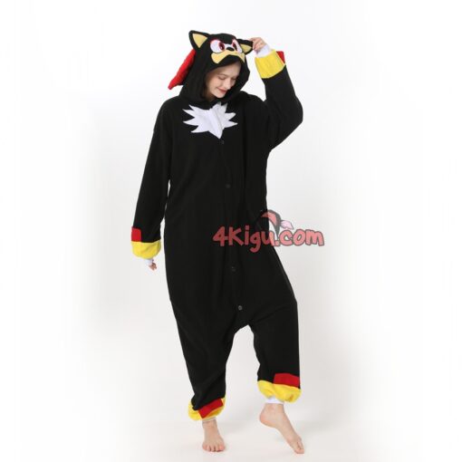 Shadow Black Hedgehog Kigurumi Onesies - Image 2