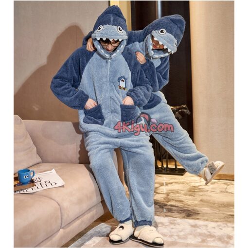 Shark Lovers Kigurumi Couple Pajamas - Image 2