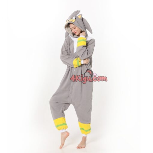 Silver Grey Hedgehog Kigurumi Onesies