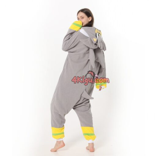 Silver Grey Hedgehog Kigurumi Onesies - Image 4