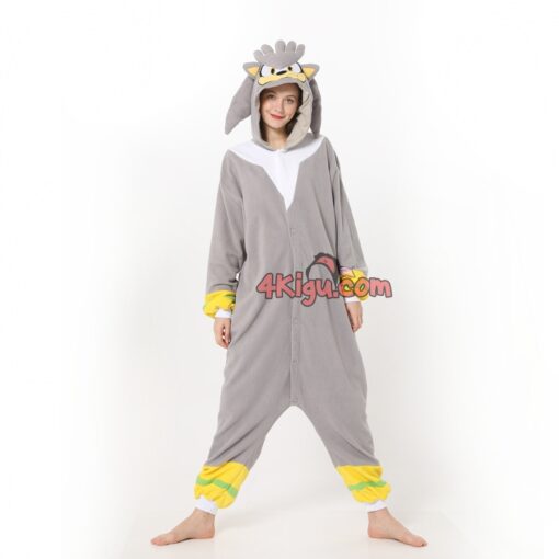 Silver Grey Hedgehog Kigurumi Onesies - Image 2