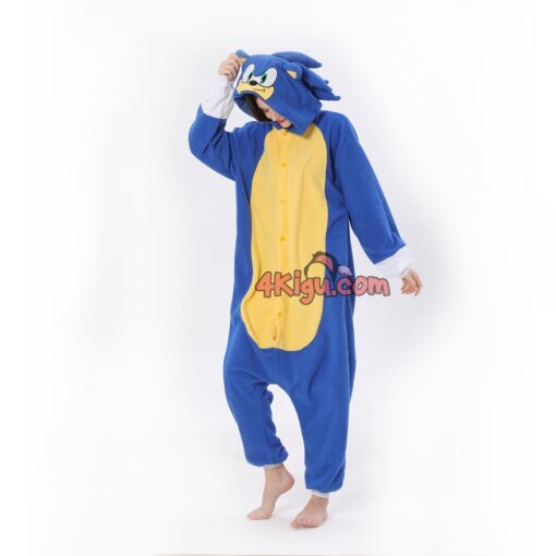 Sonic Blue Hedgehog Kigurumi Anime Game Onesies - Image 3