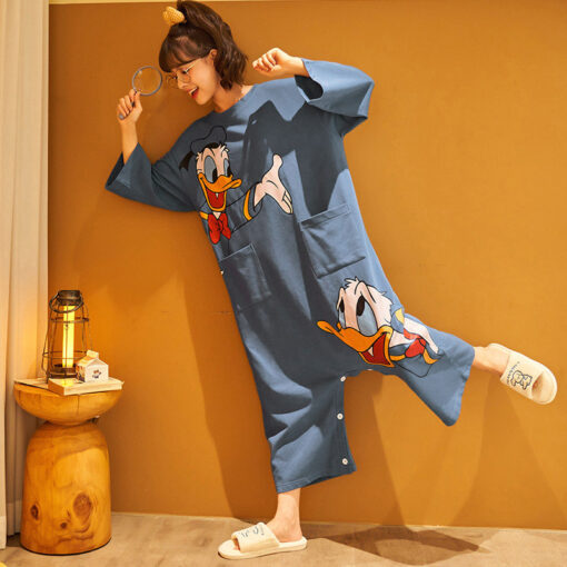 Duck Kawaii Character Cotton Nightdress - Image 4