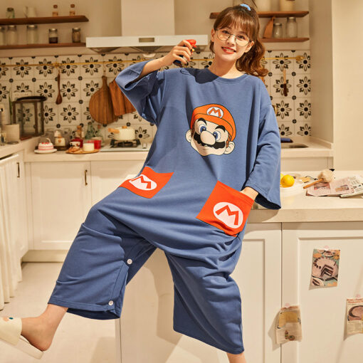 Game Plumber Kawaii Character Cotton Nightdress - Image 3