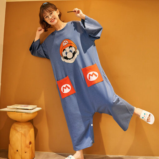 Game Plumber Kawaii Character Cotton Nightdress