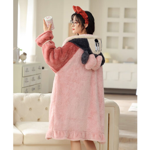 Min Mouse Kigurumi Flannel Bathrobe - Image 5