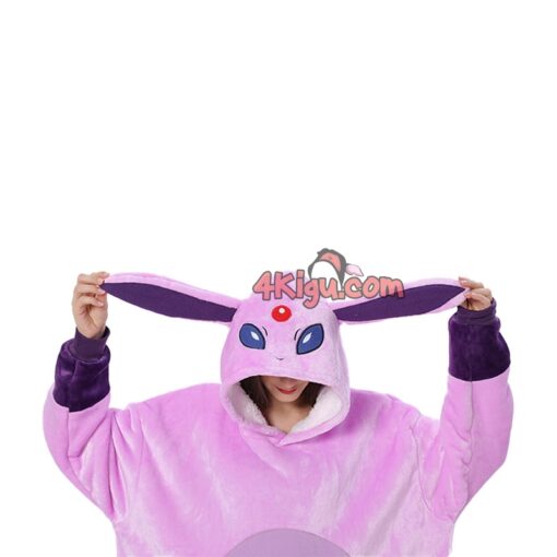 Espeon Kigurumi Wearable Blankets Hoodie - Image 5