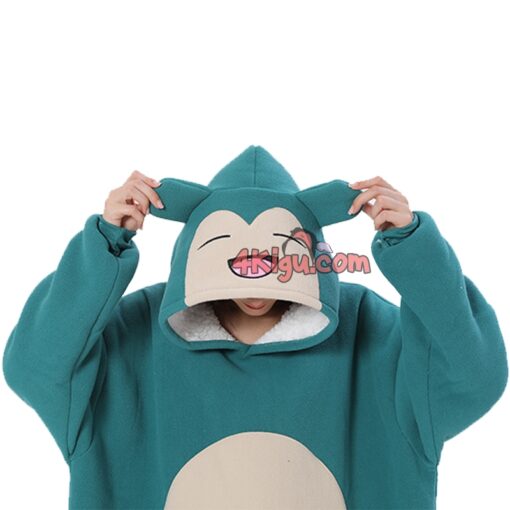 Smiling Snorlax Kigurumi Wearable Blankets Hoodie - Image 5