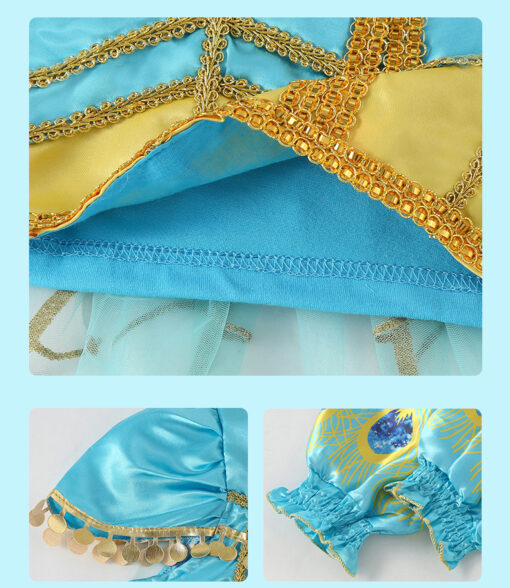 Girls' Aladdin Genie Lamp Princess Jasmine Dress - Image 3