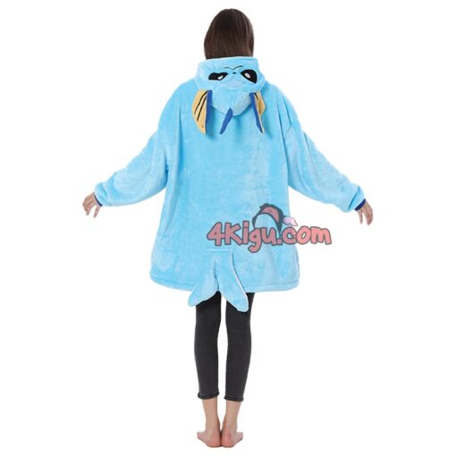 Water Fox Kigurumi Wearable Blankets Hoodie - Image 4