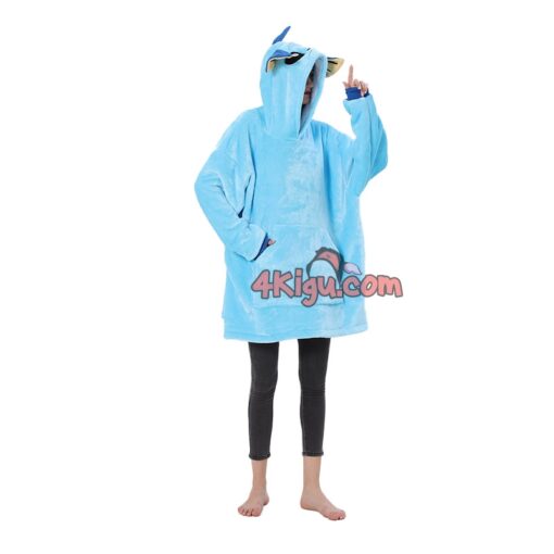 Water Fox Kigurumi Wearable Blankets Hoodie