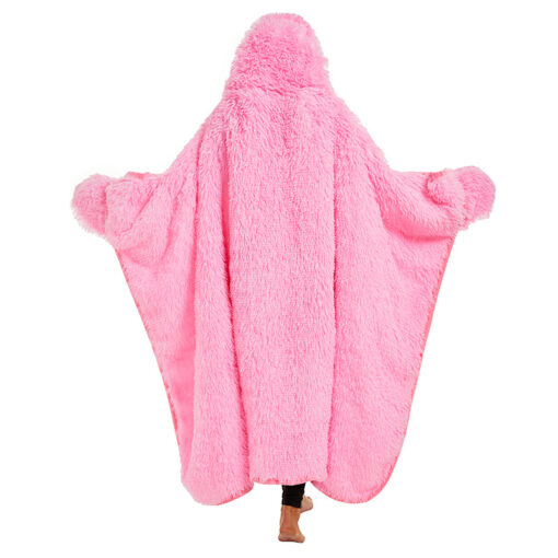 Cartoon Flamingo Wearable Hooded Blanket - Image 5