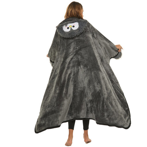 Cartoon Penguin Wearable Hooded Blanket - Image 5