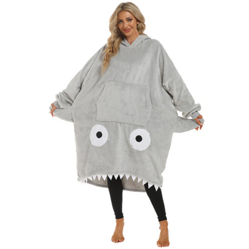 Shark Fashion Wearable Blankets Hoodie