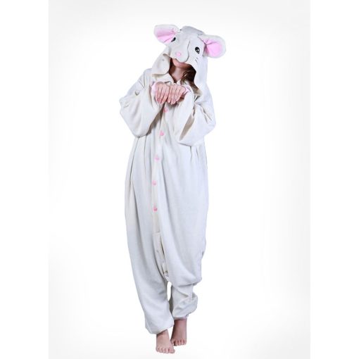 White Mouse Kigurumi Animal Onesie Costume - Image 2