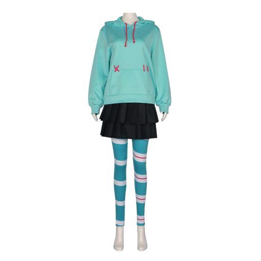 Vanellope von Schweetz Hoodie Skirt & Leggings Cosplay Outfit