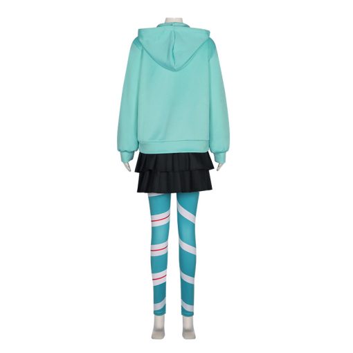 Vanellope von Schweetz Hoodie Skirt & Leggings Cosplay Outfit - Image 4