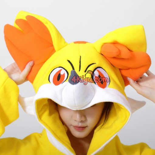 Fennekin Kigurumi Onesie Halloween Costume Pajamas - Image 7