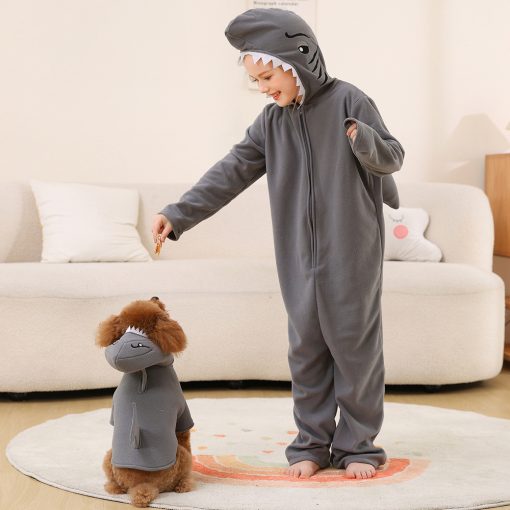 Fin-tastic Family Matches: Shark-Themed Onesies for Kids, Adults & Dogs - Image 2