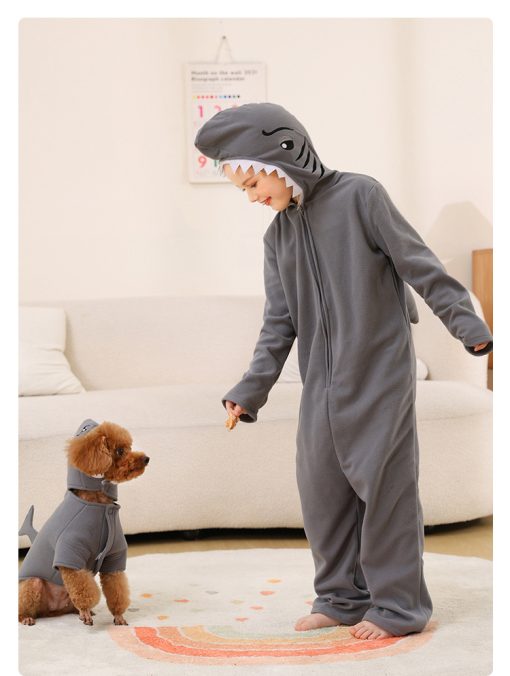 Fin-tastic Family Matches: Shark-Themed Onesies for Kids, Adults & Dogs - Image 10