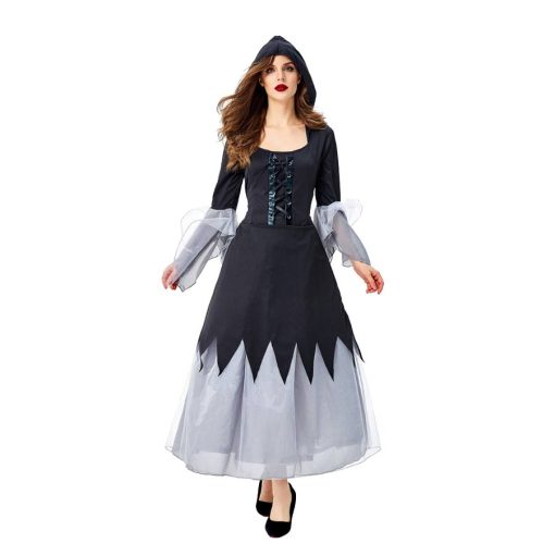 Magic Mistress: Long Robe Witch Cosplay Costume for Adult Women - Image 3