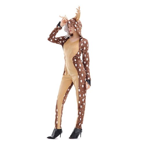 Adult and Kids Reindeer Onesies - Cute Spotted Deer Christmas Cosplay Costume for Stage Performances