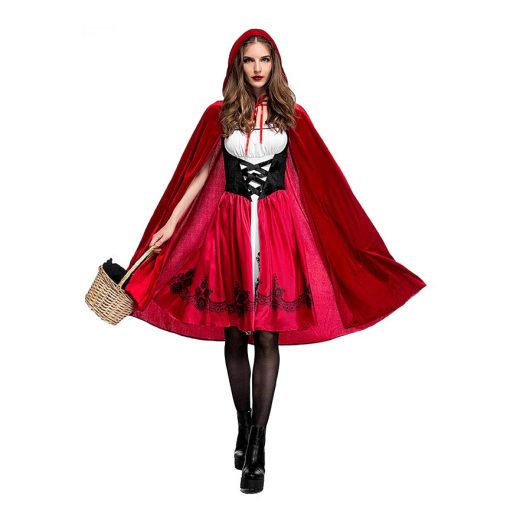 Women's Red Riding Hood Costume, Adult Cosplay Party Dress for Halloween - Image 2