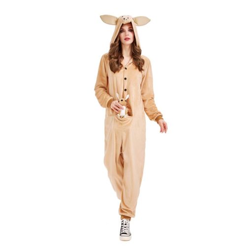 Adult Kangaroo Onesie Costume -Australian Animal Full Body Suit - Image 2