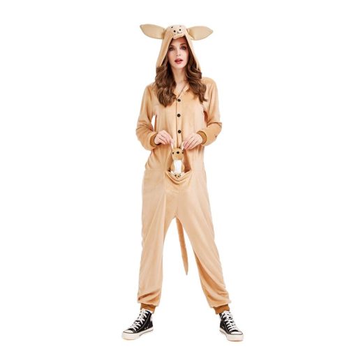 Adult Kangaroo Onesie Costume -Australian Animal Full Body Suit