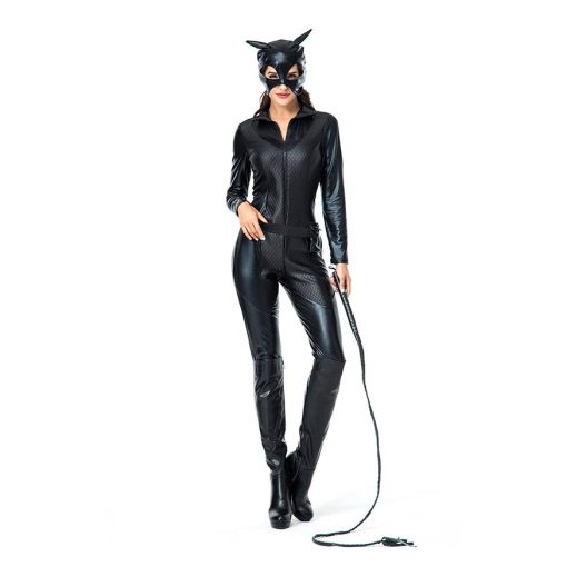 Black Cat Burglar Costume - Women's Sexy Cat Burglar Jumpsuit for Halloween Party & Cosplay - Image 4