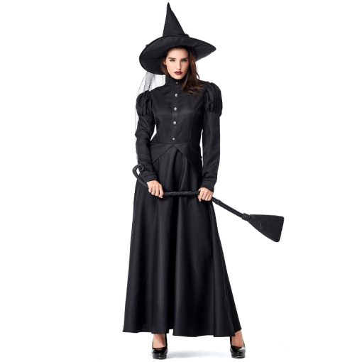 Wicked Witch Mother-Daughter Costume, Black Sorceress Cosplay Outfit for Halloween Stage Performance - Image 5